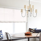 Talia Lustre de Luxe en Laiton et Tissu - Neutralighting