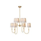 Talia Lustre de Luxe en Laiton et Tissu - Neutralighting