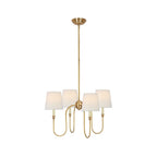 Lustra Chandelier Vendôme en Laiton avec Abat-jour Blanc - Neutralighting