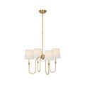 Lustra Chandelier Vendôme en Laiton avec Abat-jour Blanc - Neutralighting