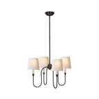Lustra Chandelier Vendôme en Laiton avec Abat-jour Blanc - Neutralighting