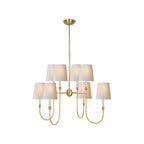 Talia Lustre de Luxe en Laiton et Tissu - Neutralighting