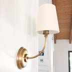 Victor Applique Murale en Bronze Noir et Tissu - Neutralighting