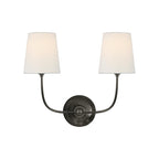 Victor Applique Murale en Bronze Noir et Tissu - Neutralighting