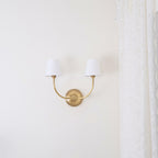 Victor Applique Murale en Bronze Noir et Tissu - Neutralighting