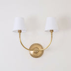 Victor Applique Murale en Bronze Noir et Tissu - Neutralighting