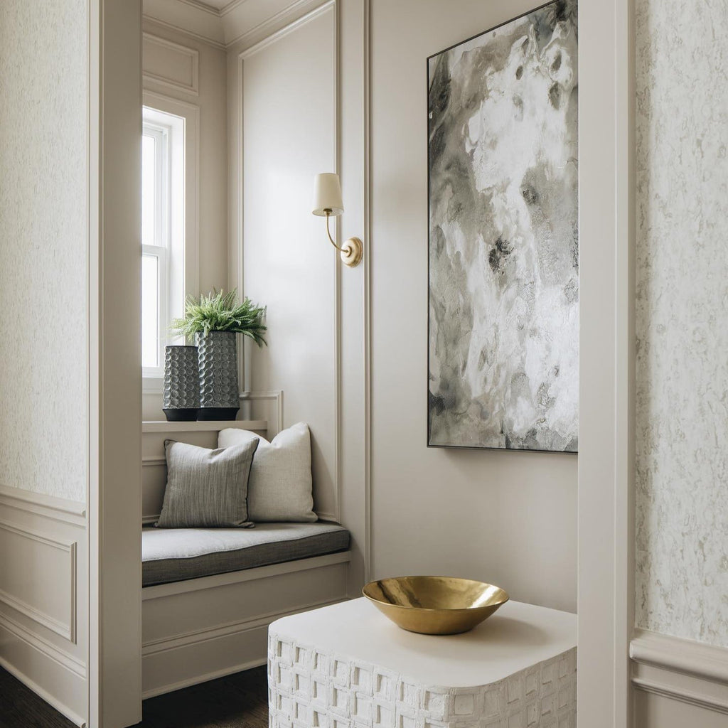 Victor Applique Murale en Bronze Noir et Tissu - Neutralighting