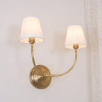 Victor Applique Murale en Bronze Noir et Tissu - Neutralighting