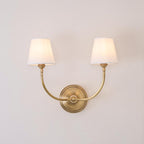 Victor Applique Murale en Bronze Noir et Tissu - Neutralighting