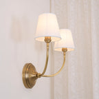 Victor Applique Murale en Bronze Noir et Tissu - Neutralighting