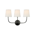 Victor Applique Murale en Bronze Noir et Tissu - Neutralighting