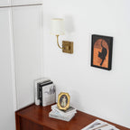 Victor Applique Murale en Bronze Noir et Tissu - Neutralighting