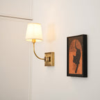 Victor Applique Murale en Bronze Noir et Tissu - Neutralighting