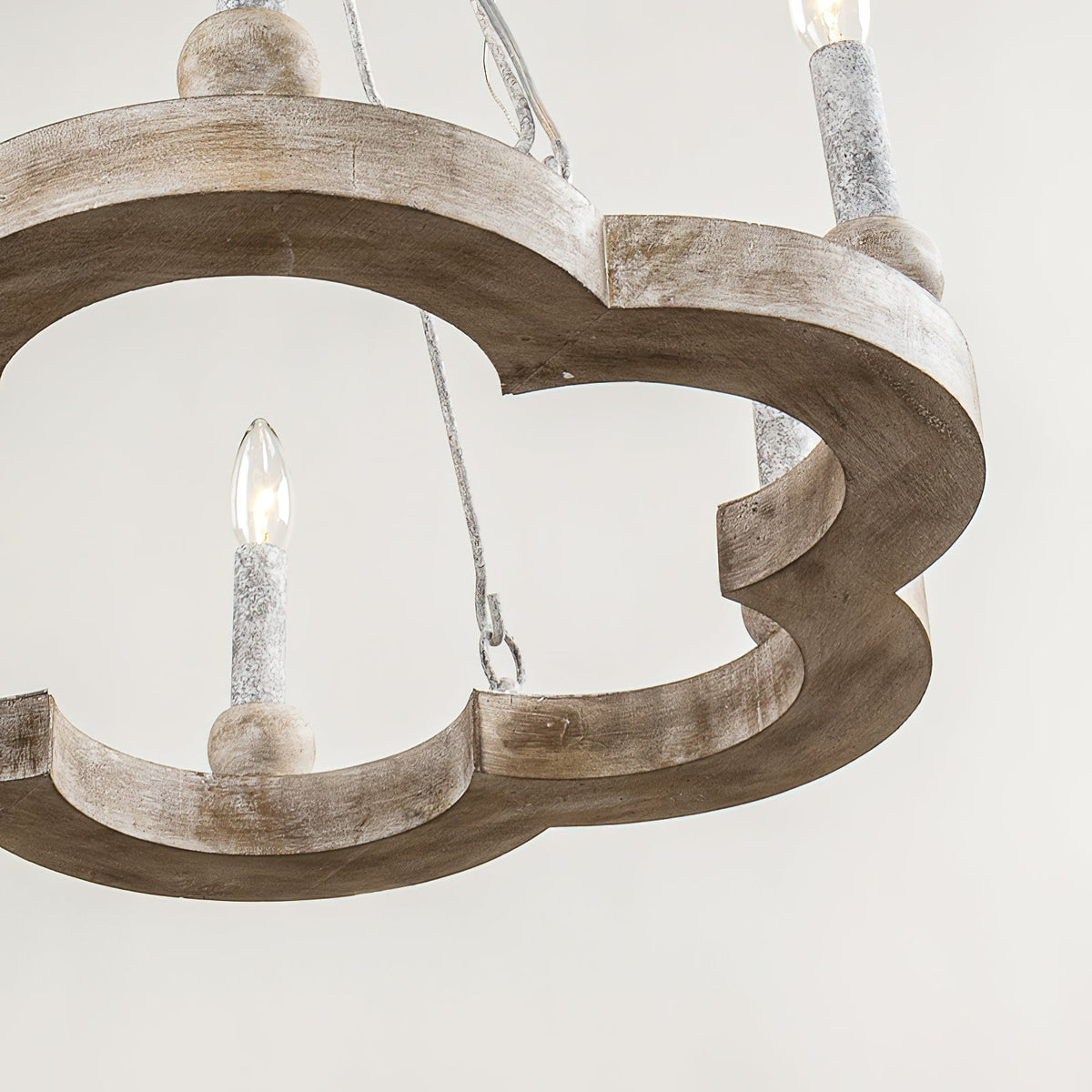 Mysilora Lustre Industriel Vintage Roue Bois Métal - Neutralighting