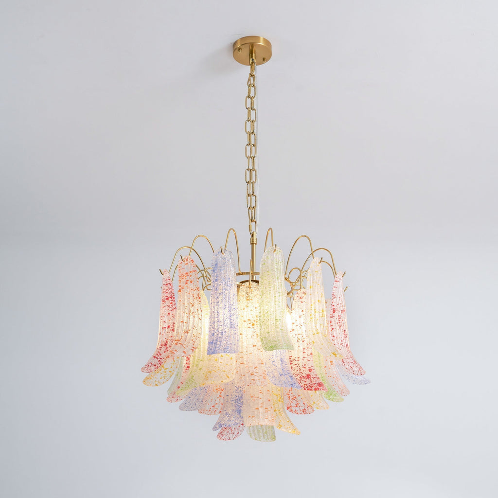 Clarity Chandelier Moderne en Verre Coloré - Neutralighting