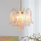 Clarity Chandelier Moderne en Verre Coloré - Neutralighting