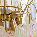 Clarity Chandelier Moderne en Verre Coloré - Neutralighting