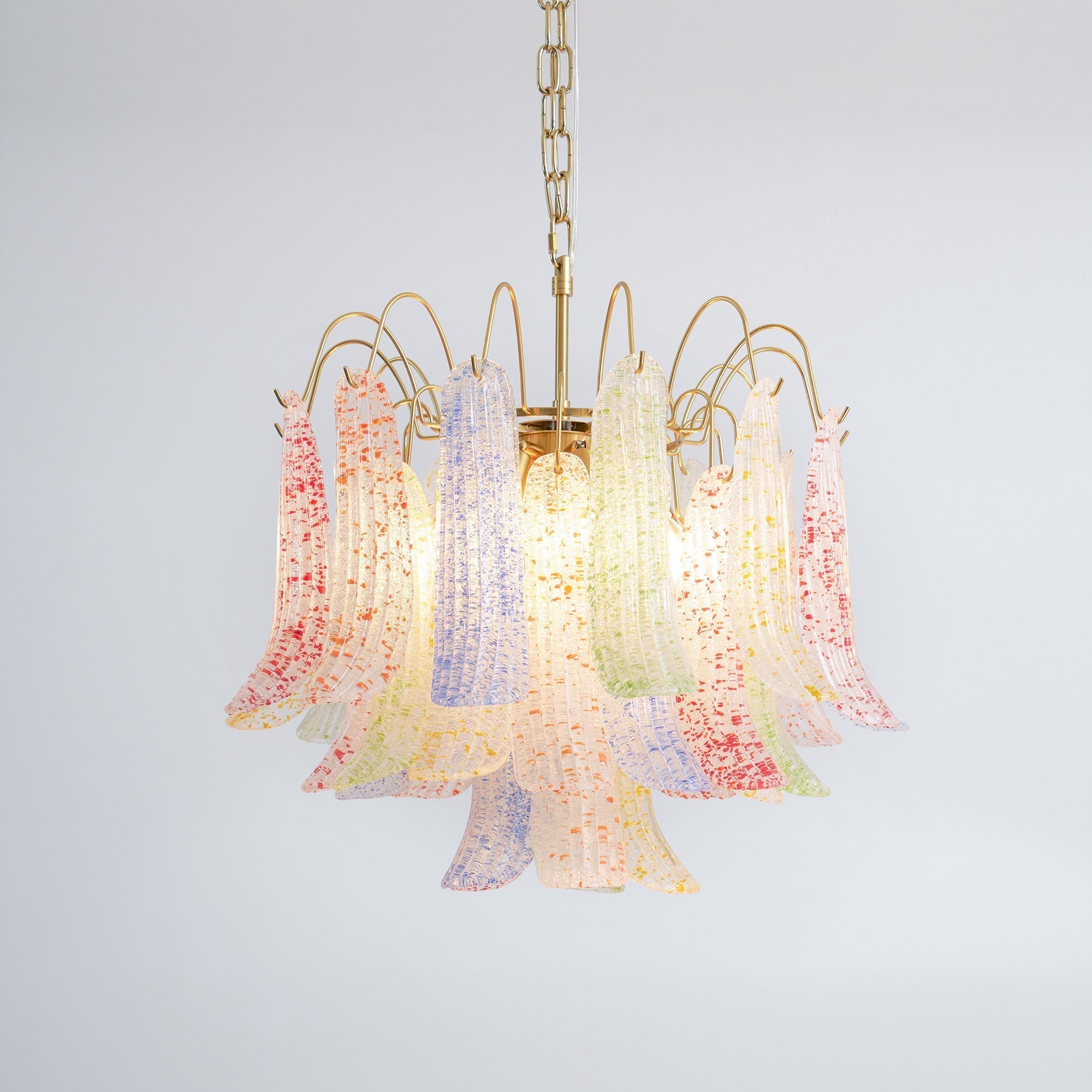 Clarity Chandelier Moderne en Verre Coloré - Neutralighting