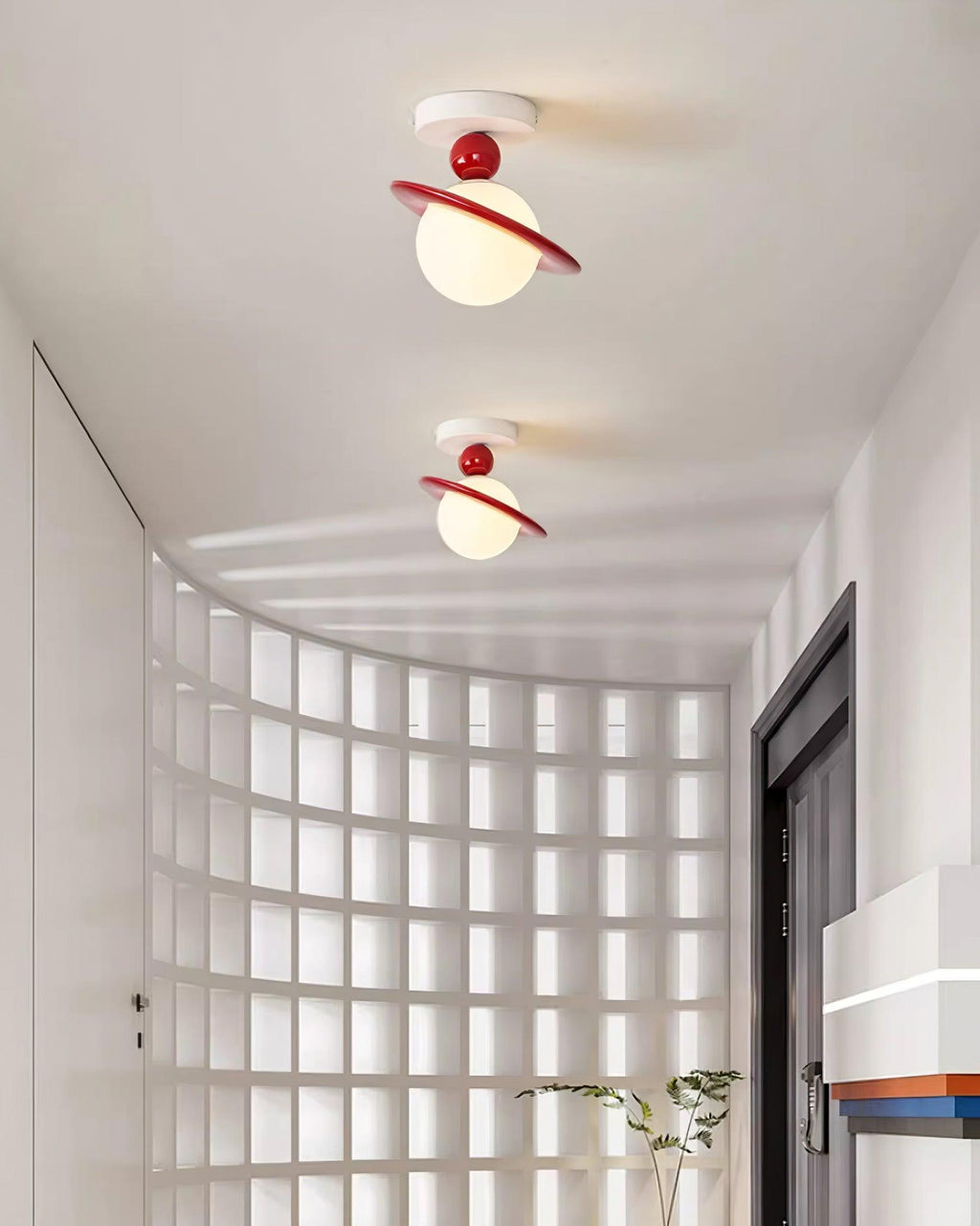 Pivoro Lustra Plafonnier Rouge Blanc - Neutralighting