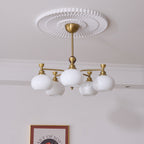 Aursolos Chandelier Bois Verre Élégance Traditionnelle - Neutralighting