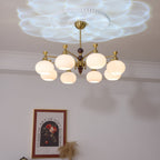 Aursolos Chandelier Bois Verre Élégance Traditionnelle - Neutralighting