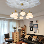 Aursolos Chandelier Bois Verre Élégance Traditionnelle - Neutralighting