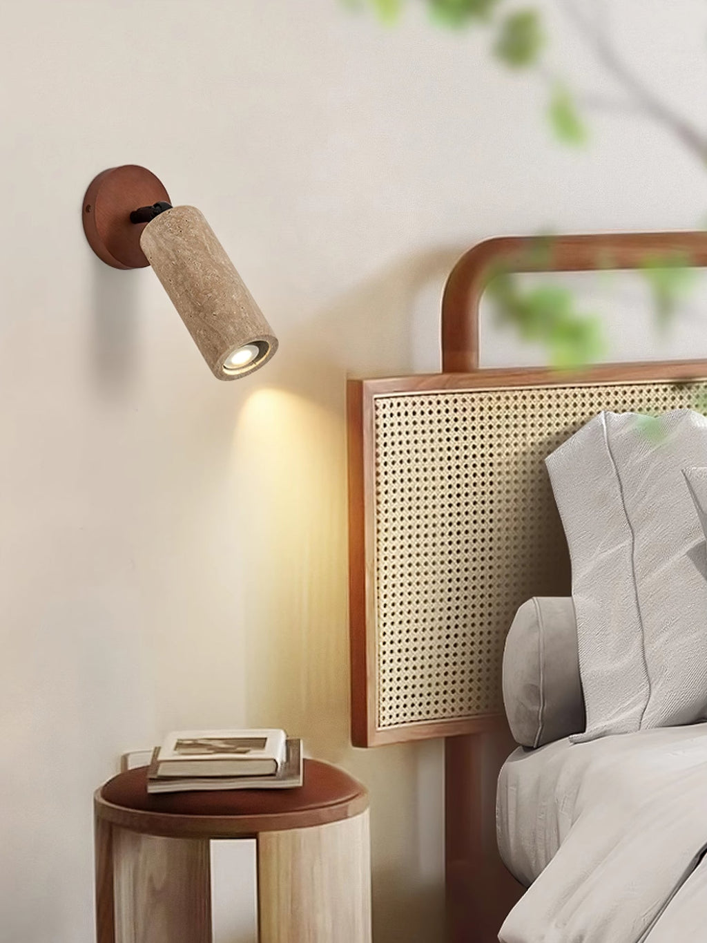 Zarinila Cylindrique-Tube Travertin Luminaire Mural - Neutralighting