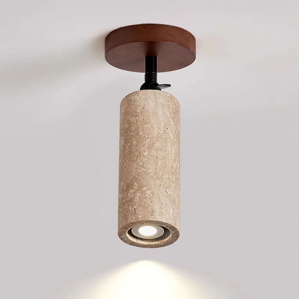 Zarinila Cylindrique-Tube Travertin Luminaire Mural - Neutralighting