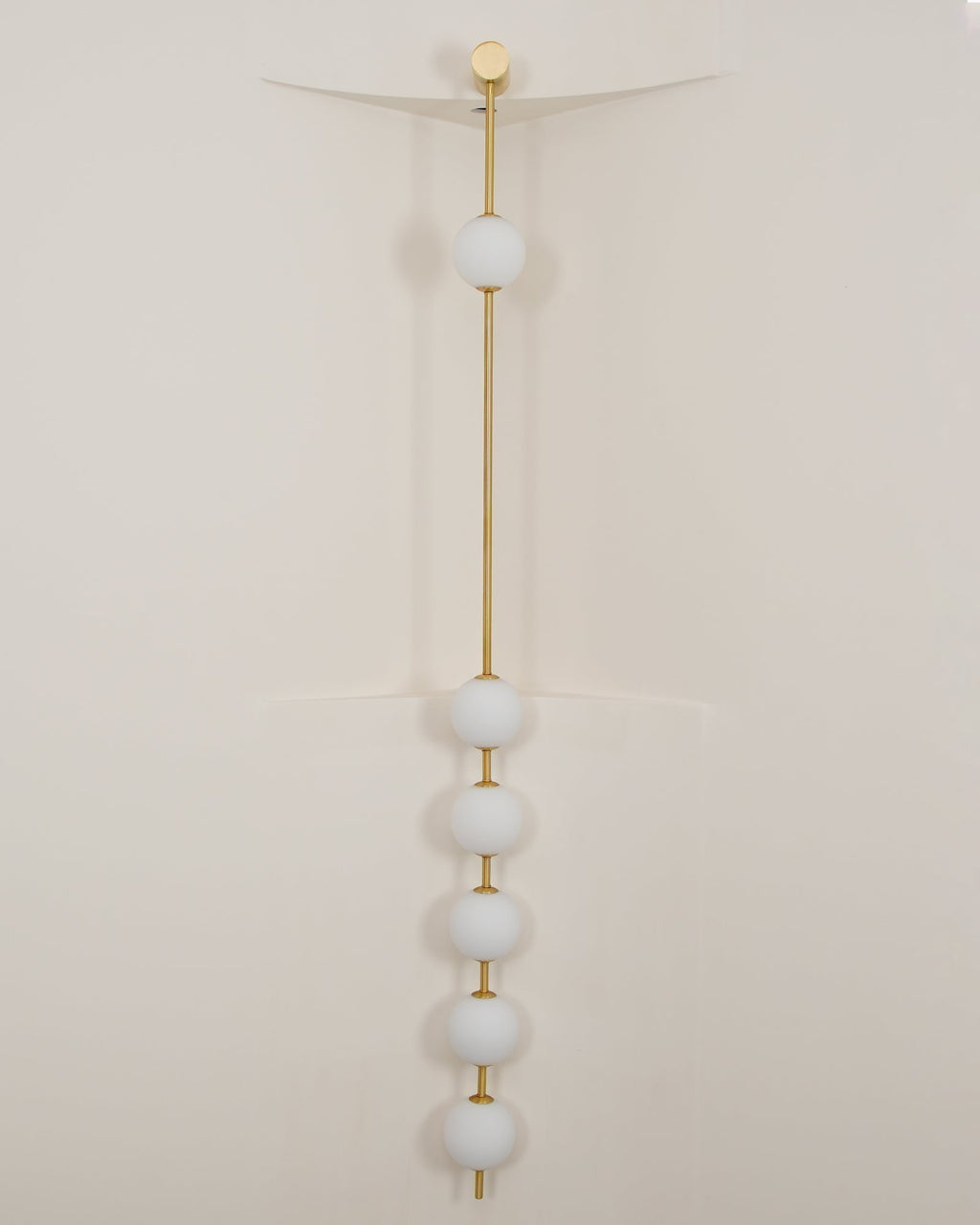 Lustra Applique Murale Sphères Verticales Laiton - Neutralighting