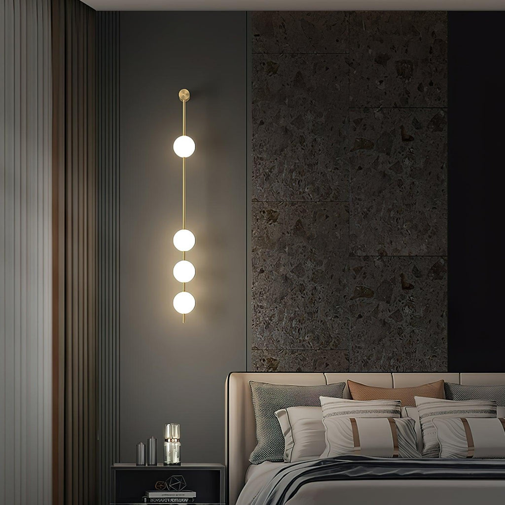 Lustra Applique Murale Sphères Verticales Laiton - Neutralighting