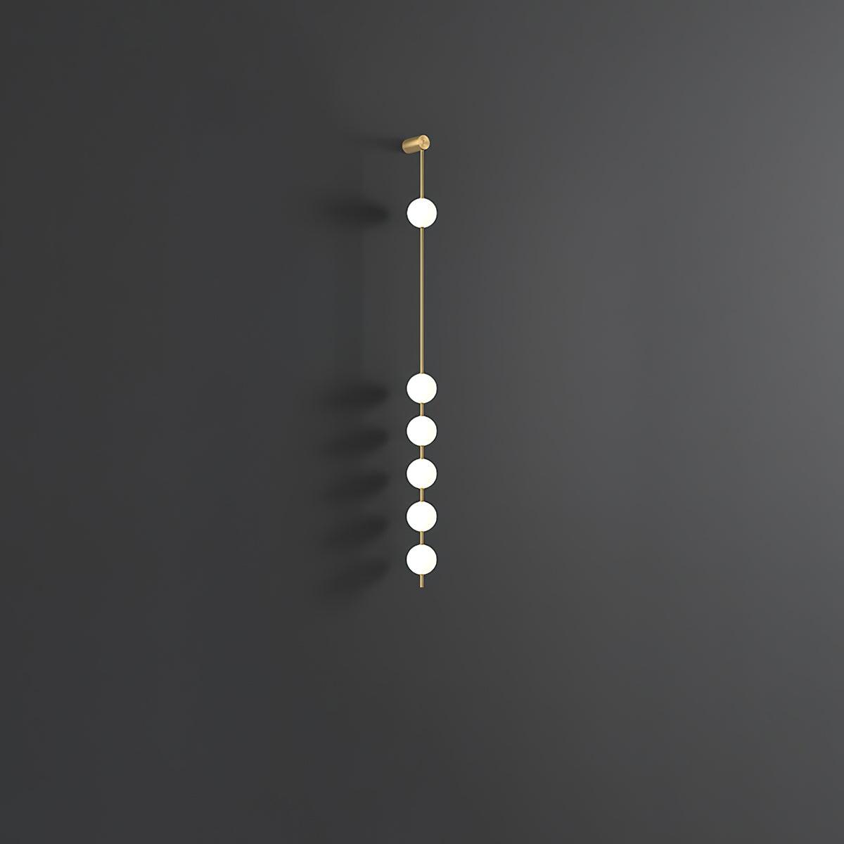 Lustra Applique Murale Sphères Verticales Laiton - Neutralighting