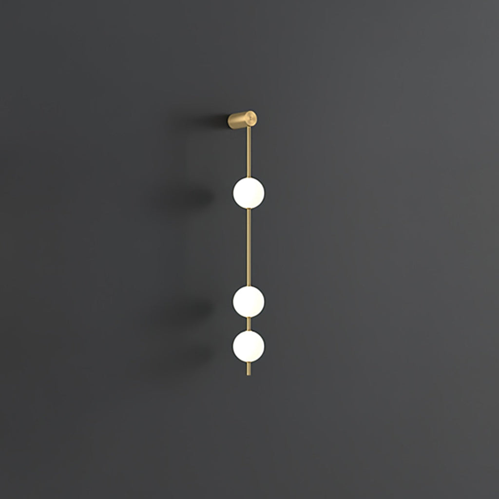 Lustra Applique Murale Sphères Verticales Laiton - Neutralighting