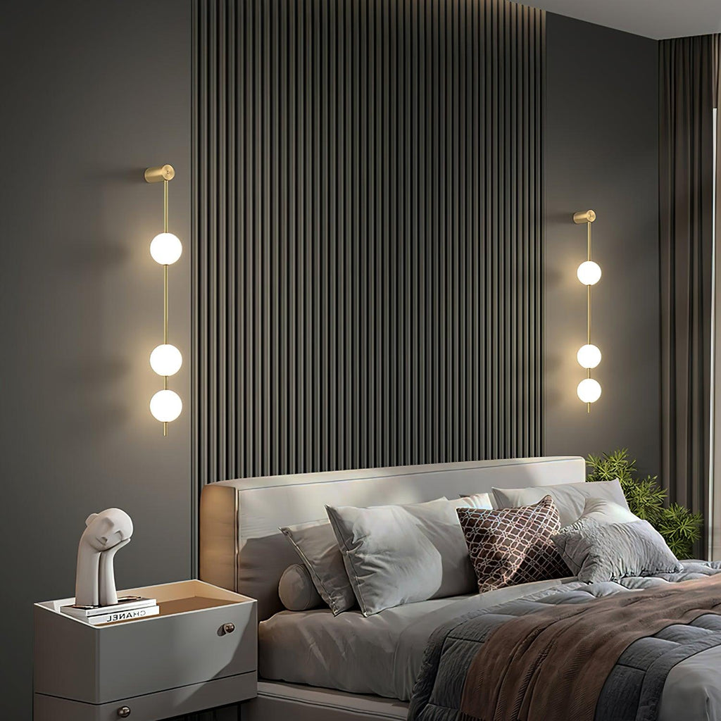 Lustra Applique Murale Sphères Verticales Laiton - Neutralighting