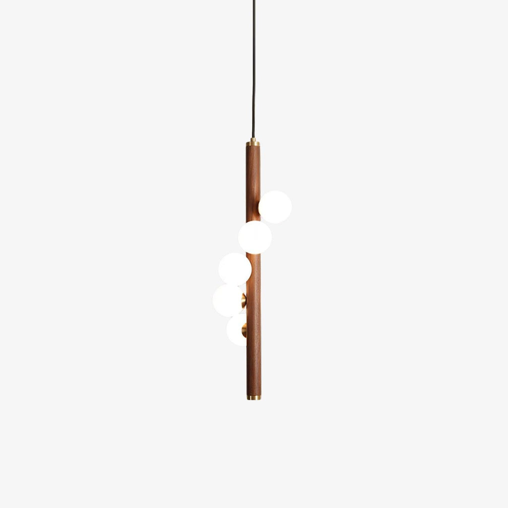 Lustra Suspension Linéaire en Bois et Verre - Neutralighting