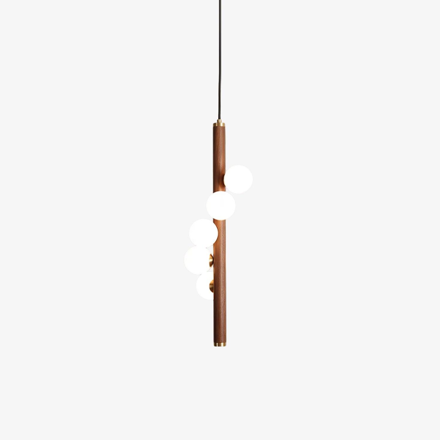 Lustra Suspension Linéaire en Bois et Verre - Neutralighting