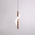 Lustra Suspension Linéaire en Bois et Verre - Neutralighting