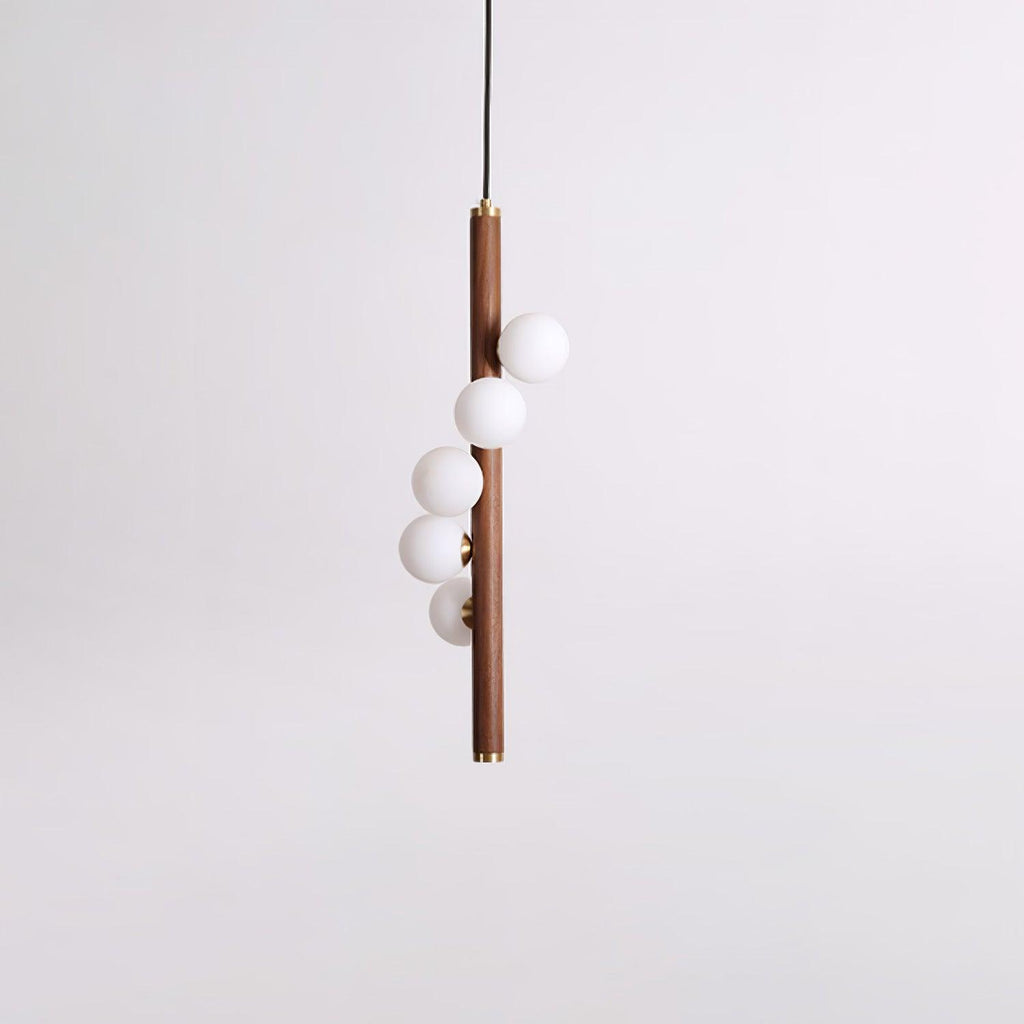 Lustra Suspension Linéaire en Bois et Verre - Neutralighting