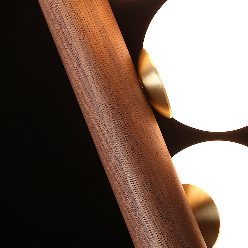 Lustra Suspension Linéaire en Bois et Verre - Neutralighting