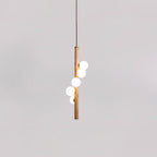 Lustra Suspension Linéaire en Bois et Verre - Neutralighting