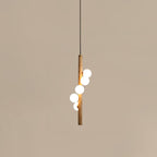 Lustra Suspension Linéaire en Bois et Verre - Neutralighting