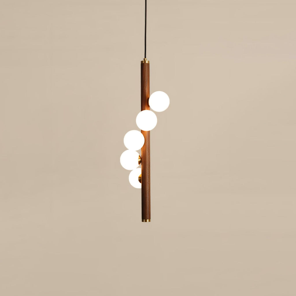 Lustra Suspension Linéaire en Bois et Verre - Neutralighting