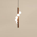 Lustra Suspension Linéaire en Bois et Verre - Neutralighting