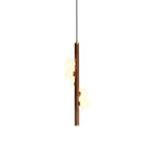 Lustra Suspension Linéaire en Bois et Verre - Neutralighting