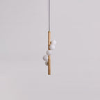 Lustra Suspension Linéaire en Bois et Verre - Neutralighting