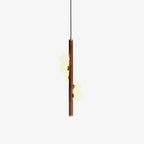 Lustra Suspension Linéaire en Bois et Verre - Neutralighting