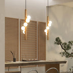 Lustra Suspension Linéaire en Bois et Verre - Neutralighting