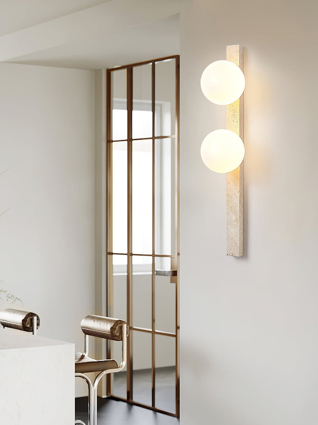 Zoshaira Applique Murale Minimaliste en Travertin - Neutralighting