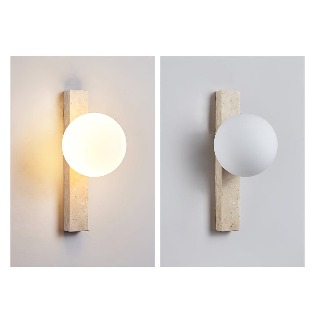 Zoshaira Applique Murale Minimaliste en Travertin - Neutralighting