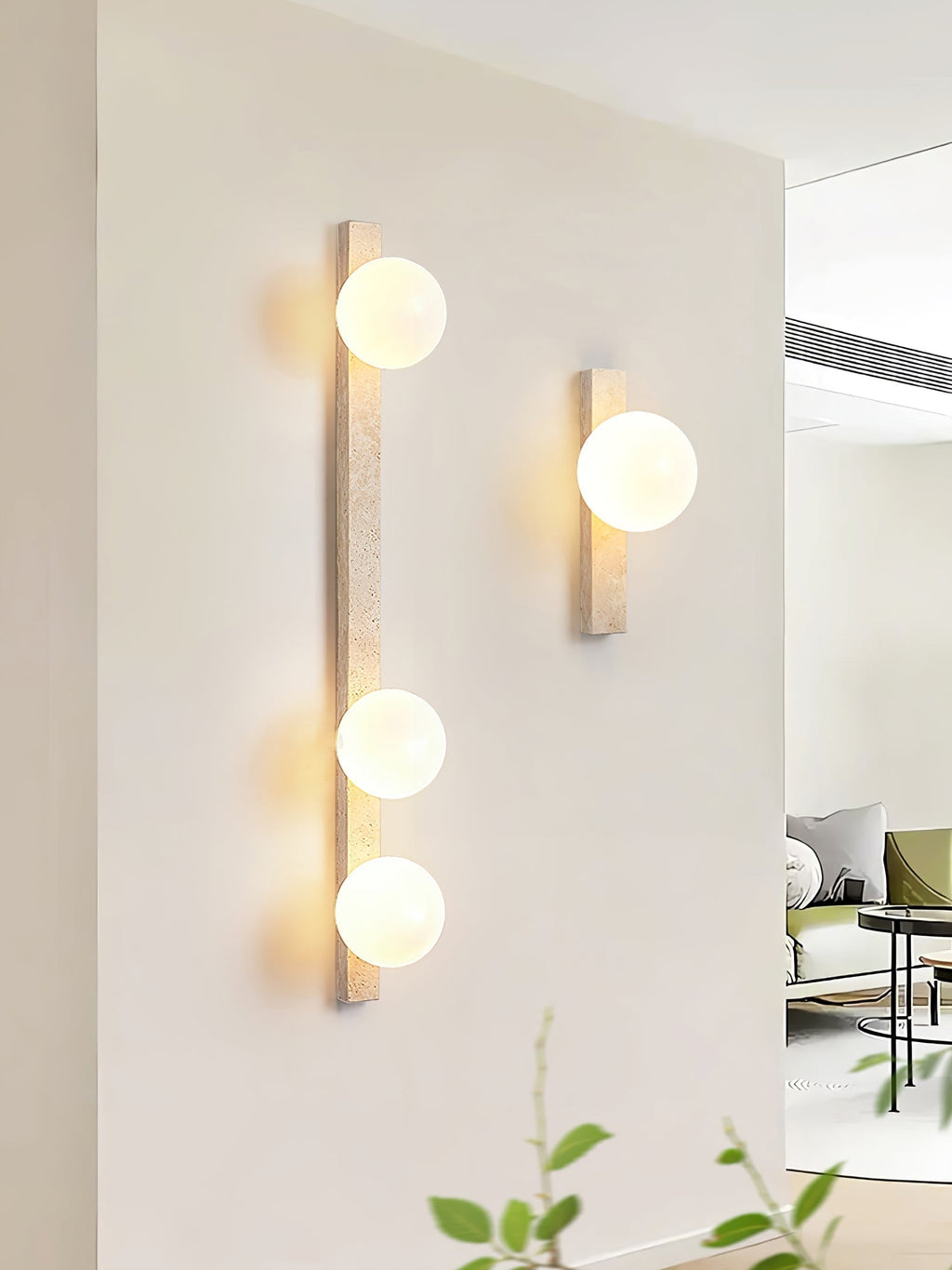 Zoshaira Applique Murale Minimaliste en Travertin - Neutralighting