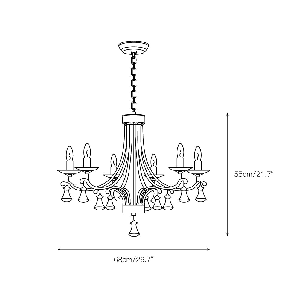 Cuvenara Lustre Laiton Cristal Luxe Postmoderne - Neutralighting